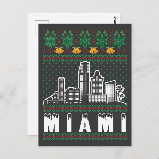 Carte Postale Miami Floride Noël laid (Devant / Derrière)