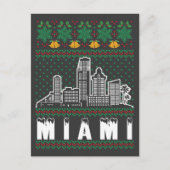 Carte Postale Miami Floride Noël laid (Devant)