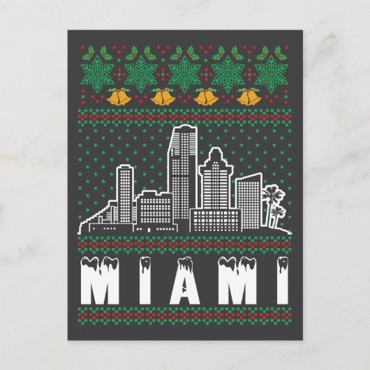 Carte Postale Miami Floride Noël laid (Devant)