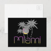 Carte Postale Miami, Floride Palms Cool (Devant / Derrière)