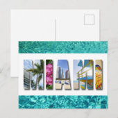Carte Postale Miami Floride Plage Océan Photo de Voyage (Devant / Derrière)