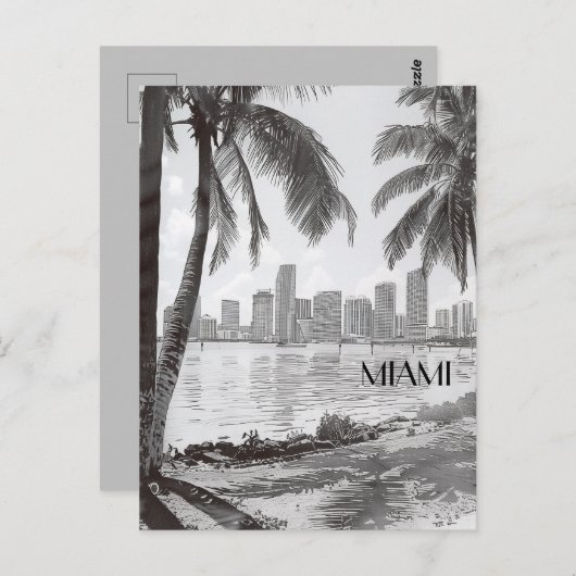 Carte Postale Miami Floride Travel (Devant / Derrière)