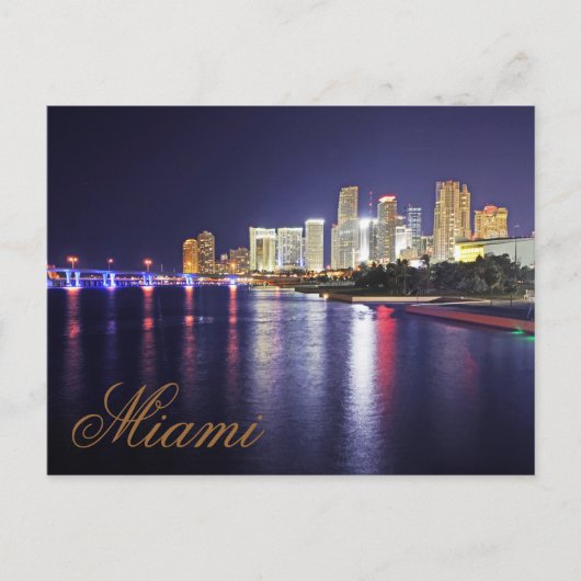 Carte Postale Miami, Floride, Ville de Progrès (Devant)
