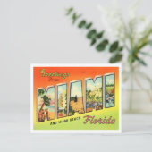 Carte postale Miami, Floride Vintage Big Letters (Debout devant)