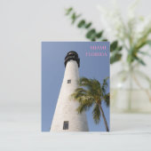 Carte Postale Miami Floride White Cape Florida Lighthouse (Debout devant)