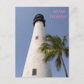 Carte Postale Miami Floride White Cape Florida Lighthouse (Devant)