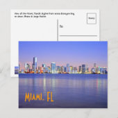 Carte Postale Miami, la Magic City à l'aube. (Devant / Derrière)
