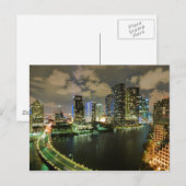 Carte Postale Miami la nuit (Devant / Derrière)