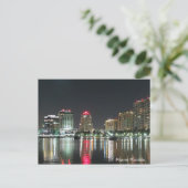 Carte Postale Miami Night Skyline (Debout devant)