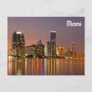 Carte Postale Miami Skyline à Dusk