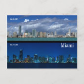 Carte Postale Miami Skyline en 2006 et 2010 (Devant)