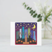 Carte Postale Miami Skyline Mega Color (Debout devant)