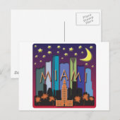 Carte Postale Miami Skyline Mega Color (Devant / Derrière)
