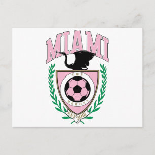 Carte Postale Miami Soccer de style universitaire