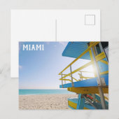 Carte Postale Miami South Beach Floride Lifeguard Station Voyage (Devant / Derrière)