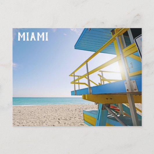Carte Postale Miami South Beach Floride Lifeguard Station Voyage (Devant)