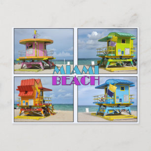 Carte postale Miami South Beach Lifeguard Towers