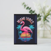 Carte Postale Miami Vibes Summer Flamingo Design-63454 (Debout devant)