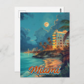 Carte Postale Miami Vintage (Devant / Derrière)