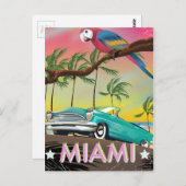 Carte Postale Miami vintage retro (Devant / Derrière)