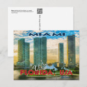 Carte Postale Miami, Visitez la Floride (Devant / Derrière)