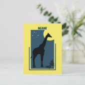 Carte Postale Miami Zoo Floride Vintage Giraffe (Debout devant)