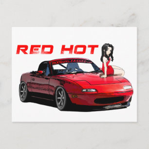 Carte Postale Miata MX-5 Red Hot