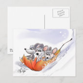 Carte postale Mic, Mac & Moe's Winter Holiday (Devant / Derrière)