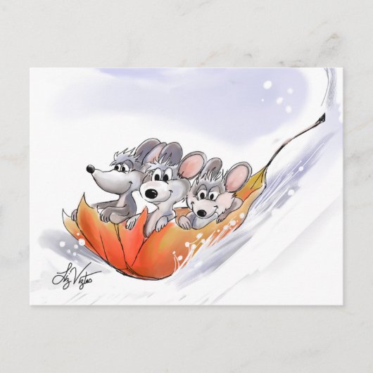Carte postale Mic, Mac & Moe's Winter Holiday (Devant)