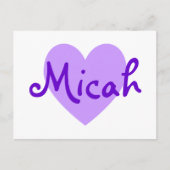 Carte Postale Micah en violet (Devant)