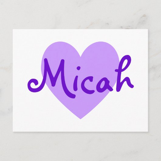 Carte Postale Micah en violet (Devant)
