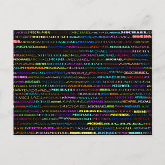 Carte postale Michael Text Design I