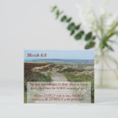 Carte Postale Michée 6:8 Marche humblement verset biblique (Debout devant)