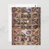 Carte Postale Michel-Ange : Chapelle Sixtine Plafond (Devant / Derrière)