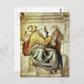 Carte Postale Michel-Ange : Le prophète Zacharie (Devant / Derrière)