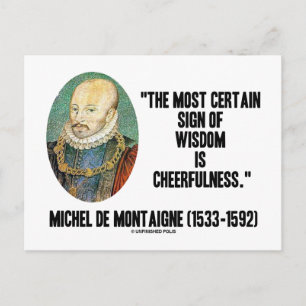 Carte Postale Michel de Montaigne Signe De Sagesse Gentillesse