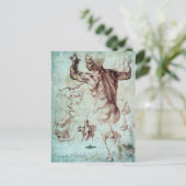 Carte Postale Michelangelo Buonarroti Etudes pour Libyan Sibyl (Debout devant)