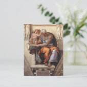 Carte Postale Michelangelo : Chapelle Sixtine Plafond : Cumaean (Debout devant)