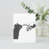 Carte Postale Michelangelo Chat - Choisissez la couleur de fond (Debout devant)