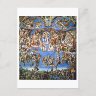 CARTE POSTALE: MICHELANGELO : LE JUGEMENT DERNIER