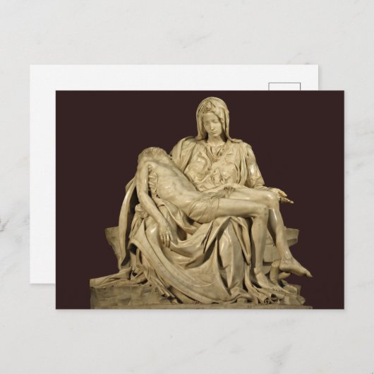 Carte Postale Michelango ... La Pieta (Devant / Derrière)