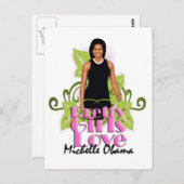 Carte postale Michelle O "Jolies filles aiment" (Devant / Derrière)