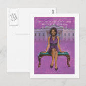 CARTE POSTALE MICHELLE OBAMA (Devant / Derrière)