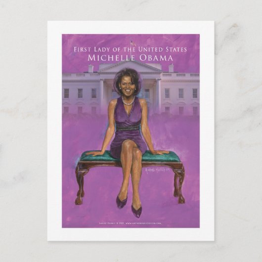 CARTE POSTALE MICHELLE OBAMA (Devant)