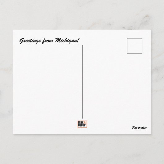 Carte postale Michigan (Dos)