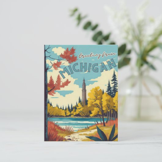 Carte Postale Michigan (Debout devant)