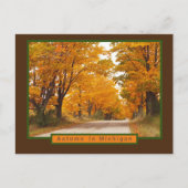 CARTE POSTALE MICHIGAN AGLOW EN AUTOMNE/PRENDRE LES ROUTES ARRIÈ (Devant)