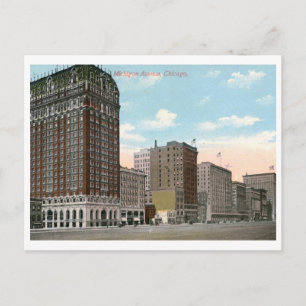 Carte Postale Michigan Ave., Chicago Vintage