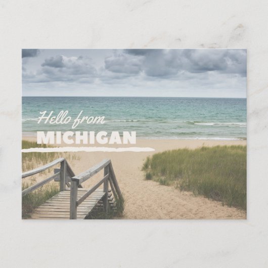 Carte Postale Michigan Côtière (Devant)