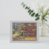 CARTE POSTALE "MICHIGAN"/COULEURS D'AUTOMNE ET DE LA CLÔTURE DU  (Debout devant)